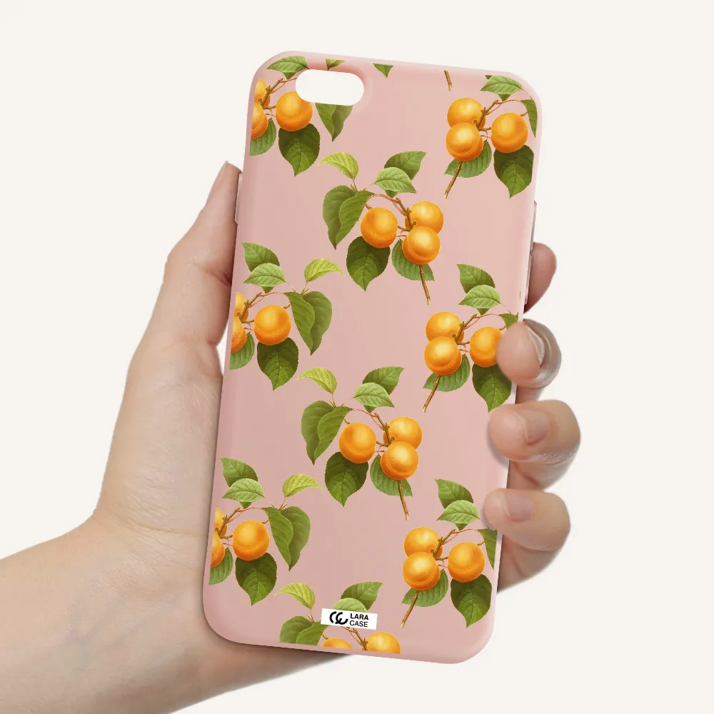 Apricot Apple iPhone 6 Silicone pastel pink Case