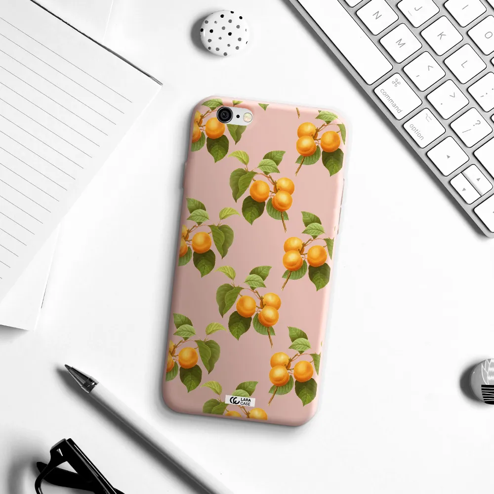 Apricot Apple iPhone 6 Silicone pastel pink Case
