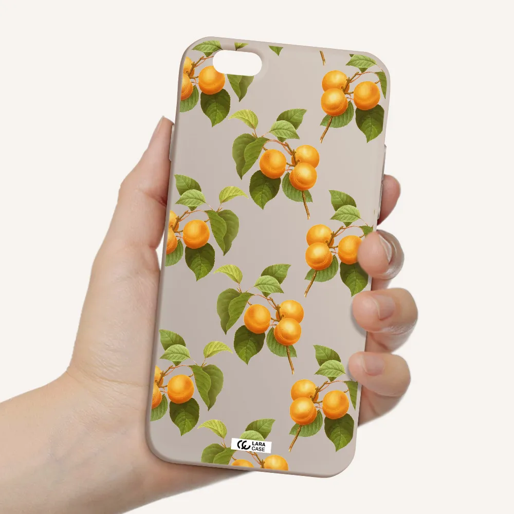 Apricot Apple iPhone 6 Silicone Stone Case