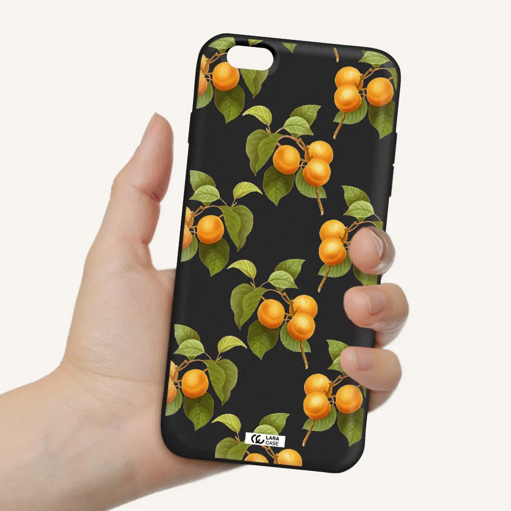 Apricot Apple iPhone 6S Silicone black Case