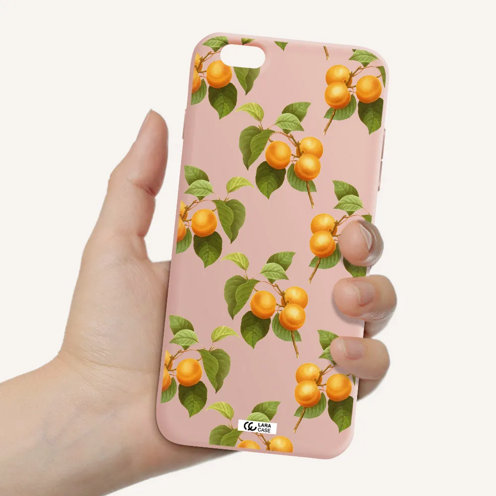Apricot Apple iPhone 6S Silicone pastel pink Case