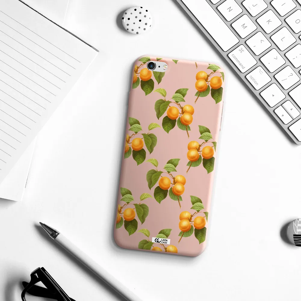 Apricot Apple iPhone 6S Silicone pastel pink Case