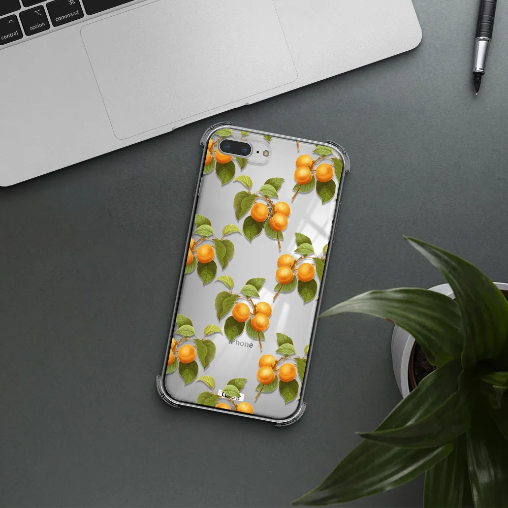 Apricot Apple iPhone 7 plus Clear PC Case
