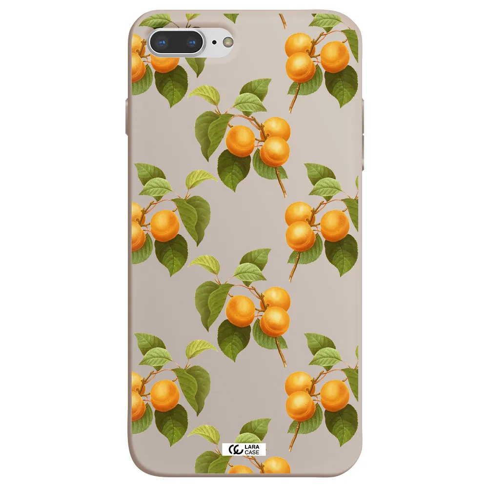 Apricot Apple iPhone 7 plus Silicone Stone Case