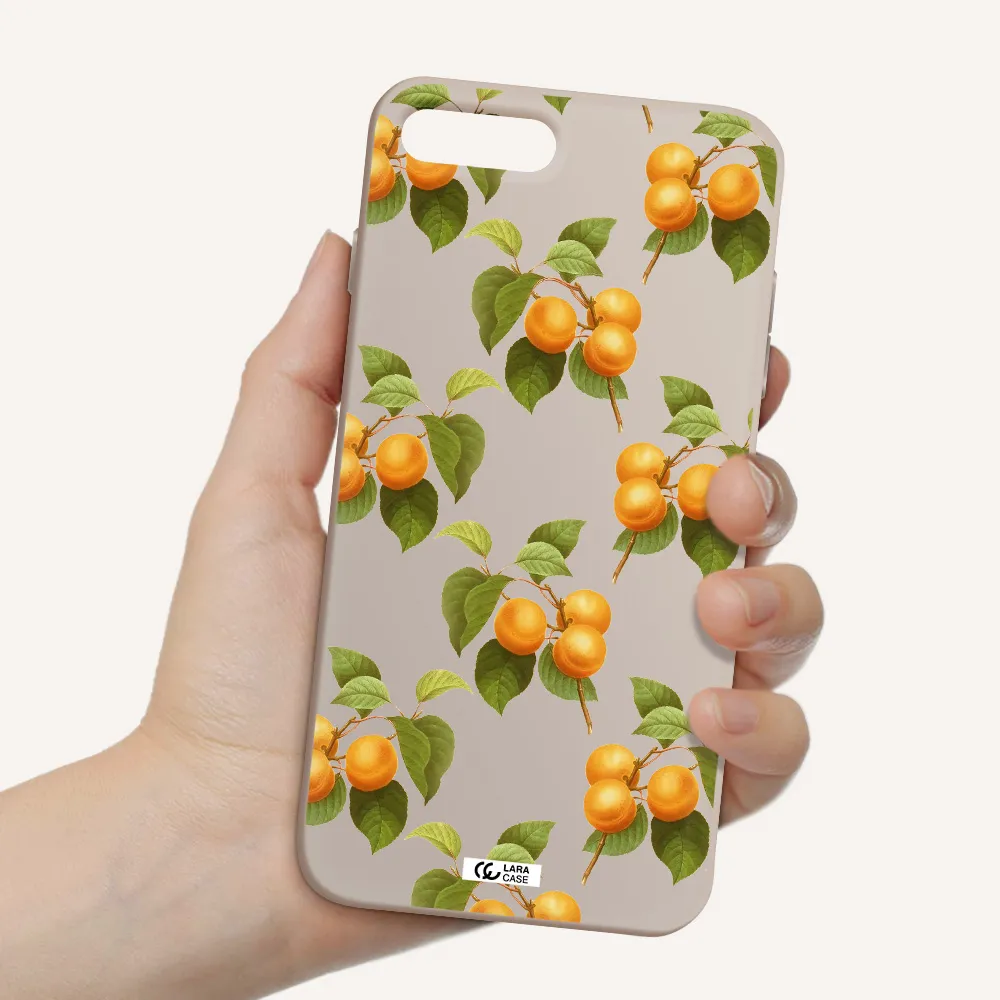 Apricot Apple iPhone 7 plus Silicone Stone Case