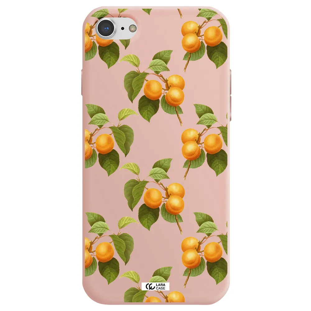 Apricot Apple iPhone 7 Silicone pastel pink Case