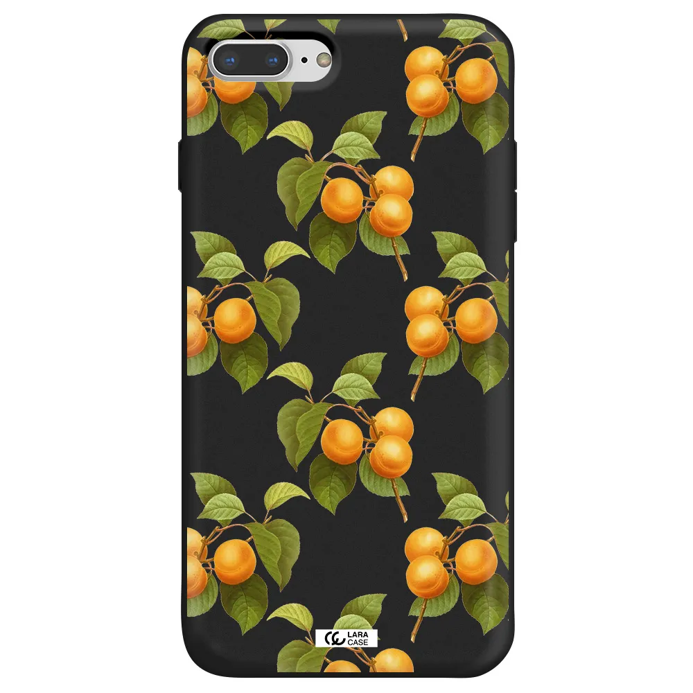 Apricot Apple iPhone 8 plus Silicone black Case