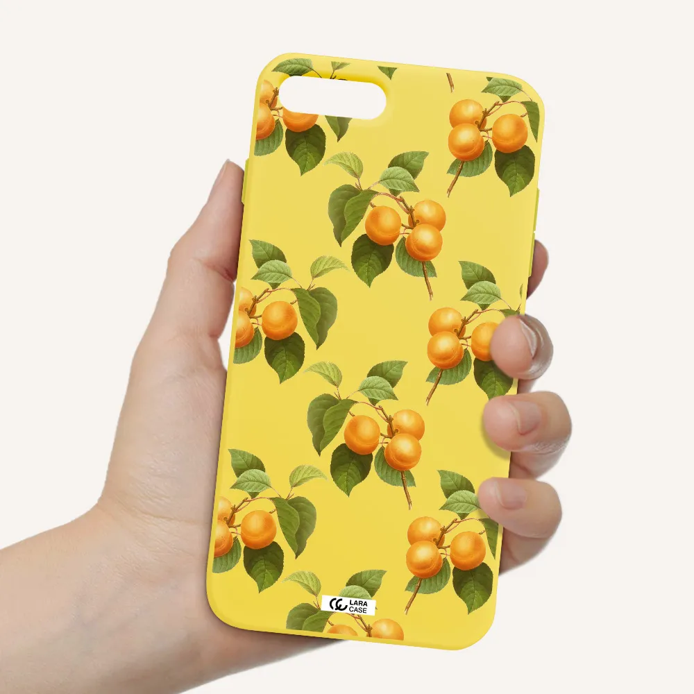 Apricot Apple iPhone 8 plus Silicone canary yellow Case