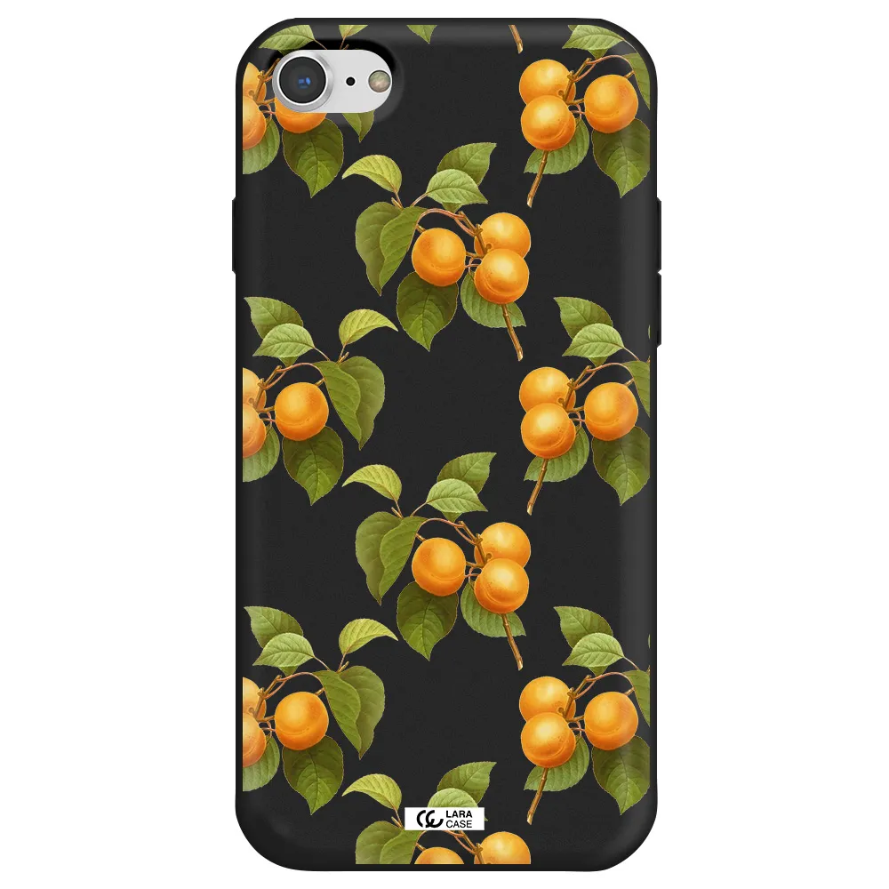 Apricot Apple iPhone 8 Silicone black Case
