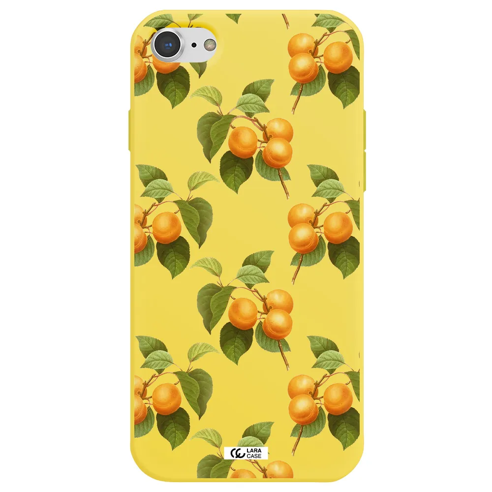 Apricot Apple iPhone 8 Silicone canary yellow Case
