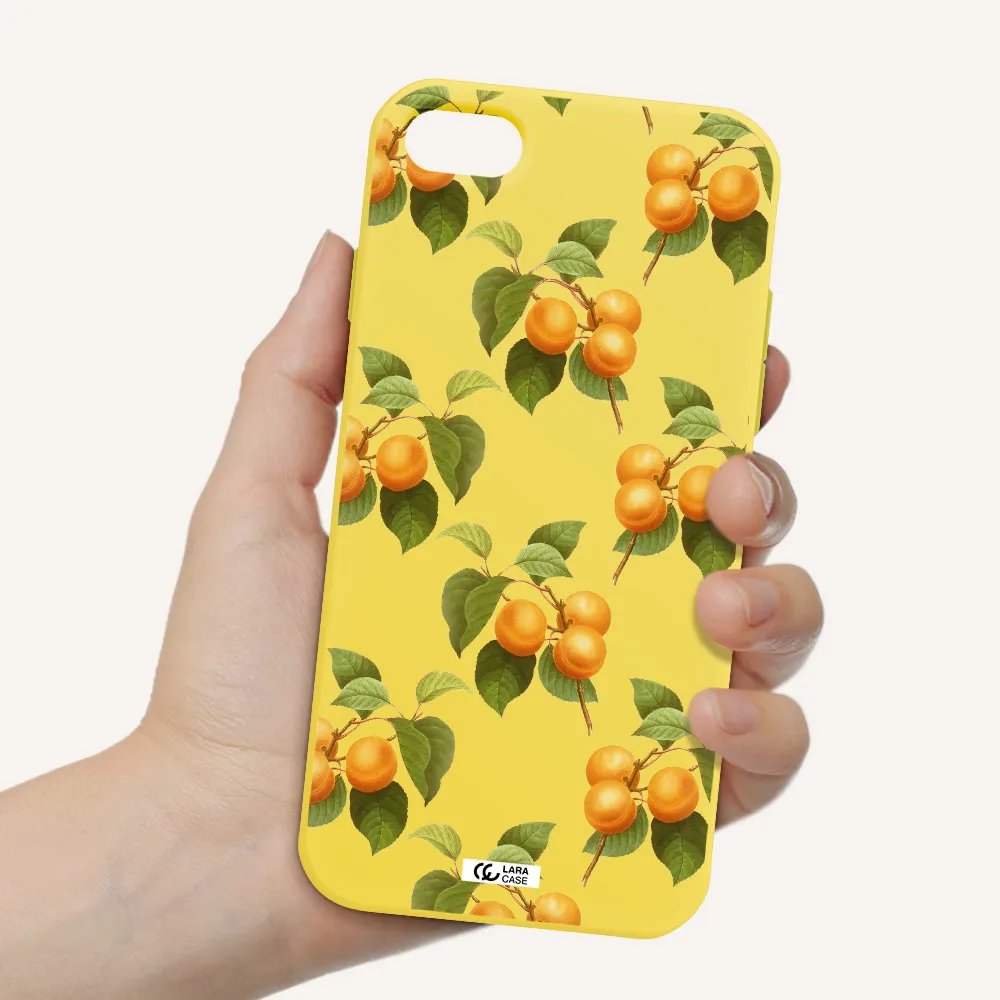 Apricot Apple iPhone 8 Silicone canary yellow Case