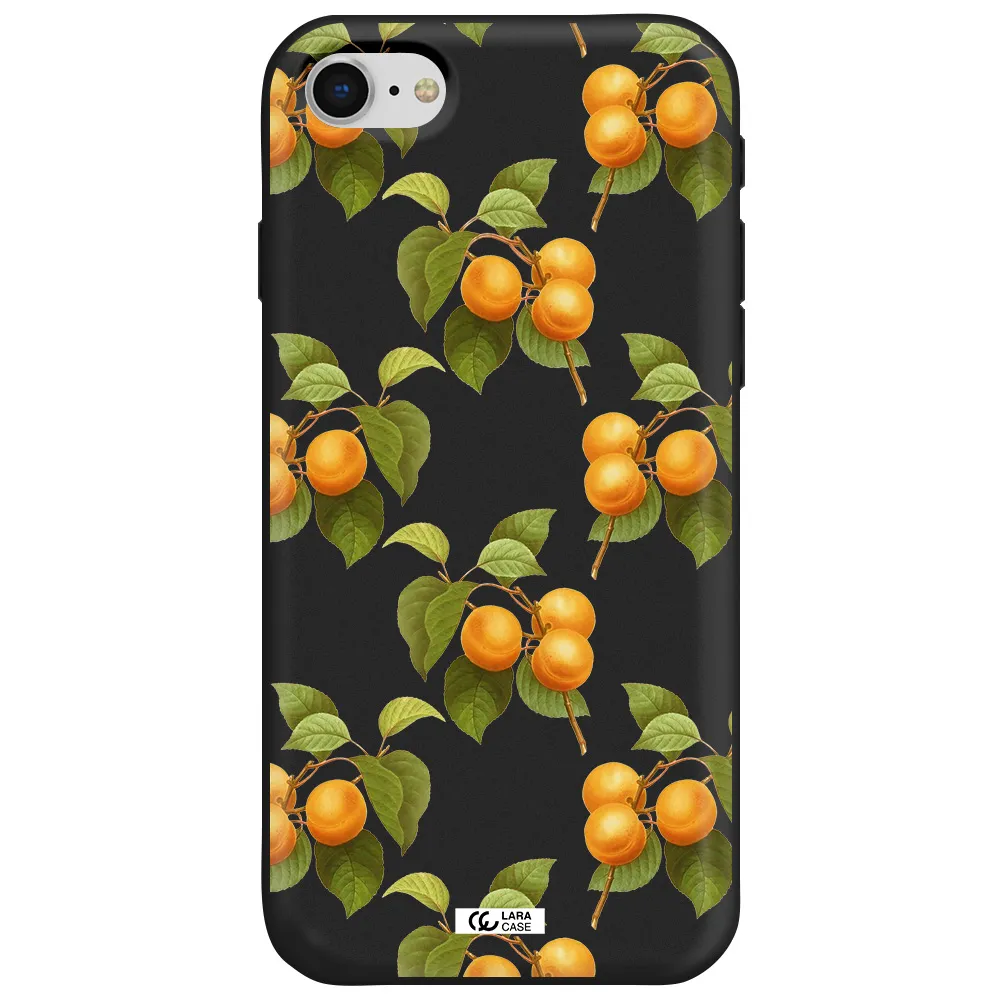 Apricot Apple iPhone se 2020 Silicone black Case