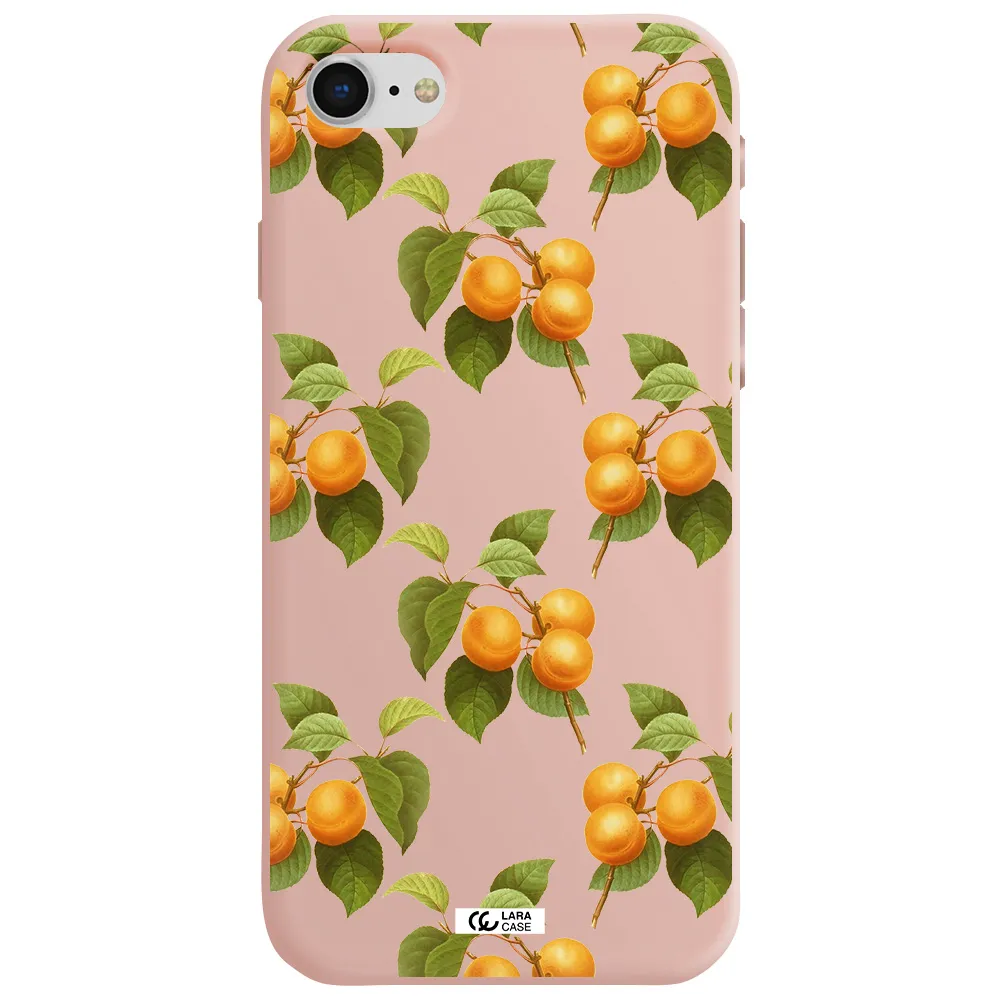 Apricot Apple iPhone se 2020 Silicone pastel pink Case