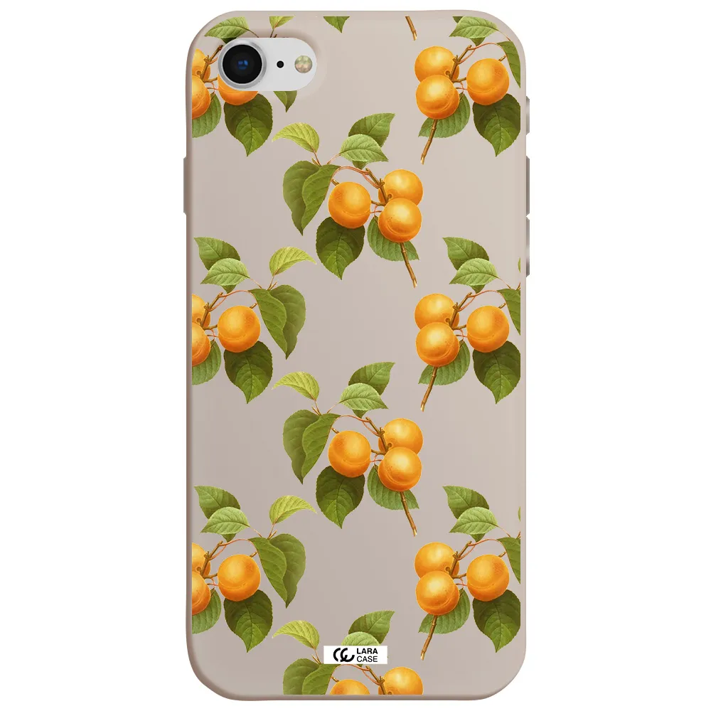 Apricot Apple iPhone se 2020 Silicone Stone Case