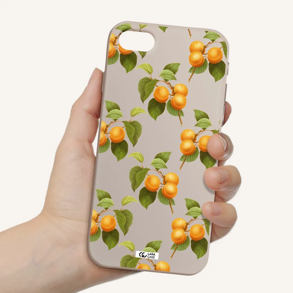 Apricot Apple iPhone se 2020 Silicone Stone Case