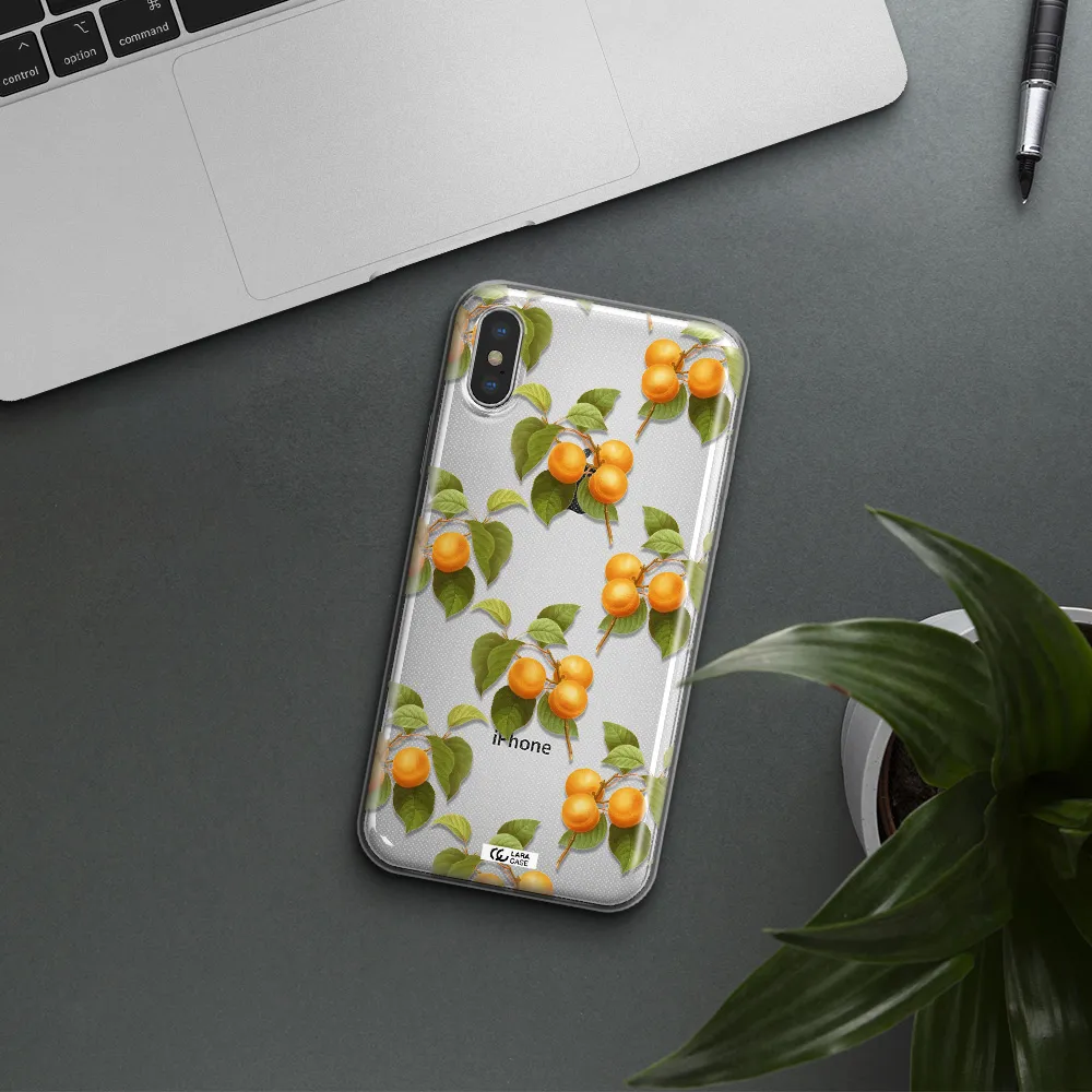 Apricot Apple iPhone X Clear TPU Case