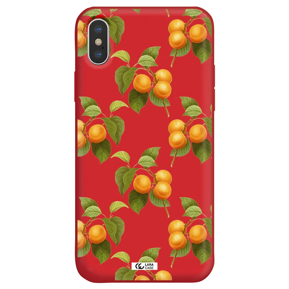 Apricot Apple iPhone X Silicone Imperial Red Case