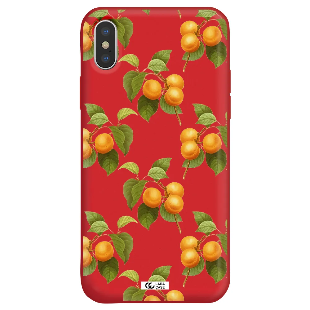 Apricot Apple iPhone XS Silicone Imperial Red Case