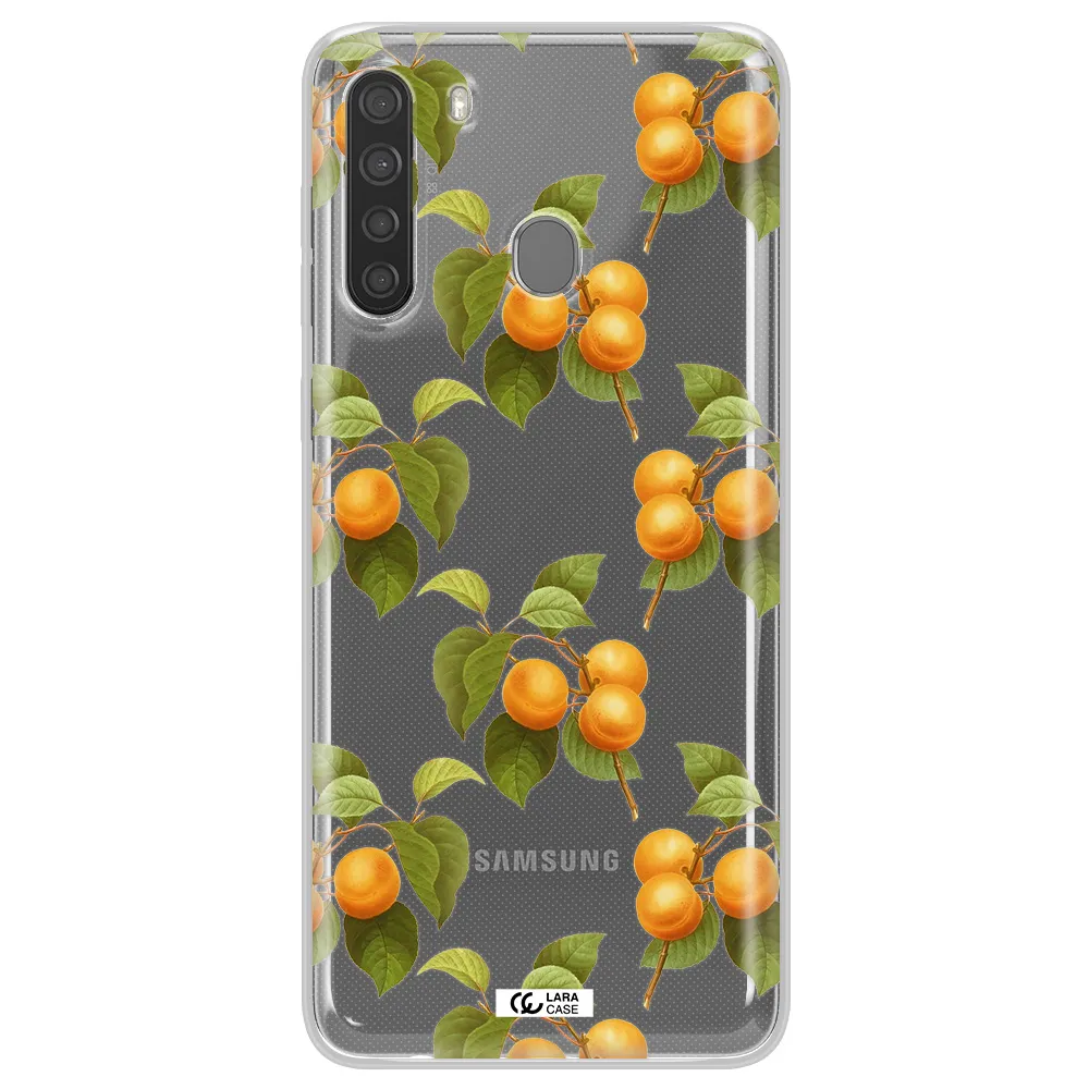 Apricot Samsung A21 Clear TPU Case