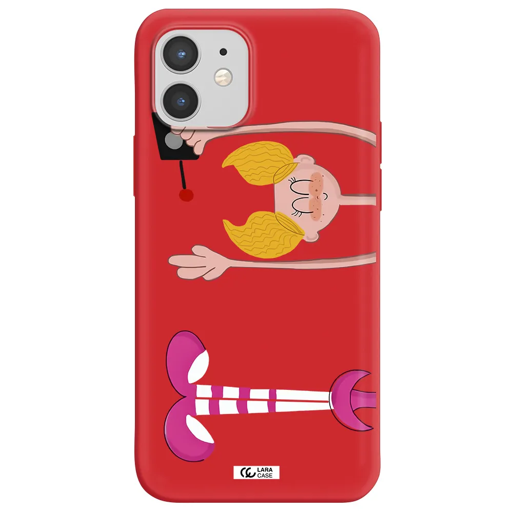 Dee Dee Apple iPhone 12 Silicone Imperial Red Case