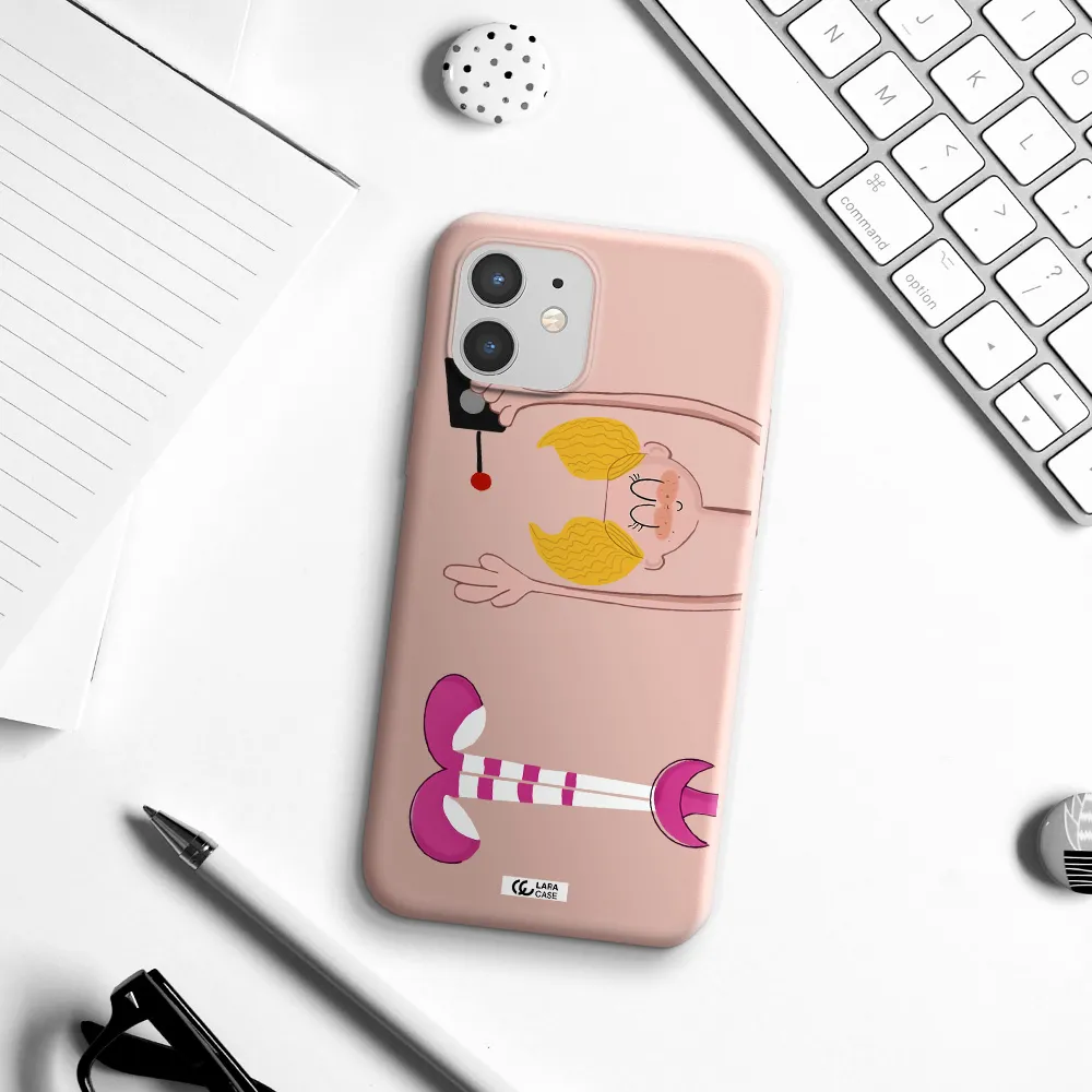 Dee Dee Apple iPhone 12 Silicone pastel pink Case