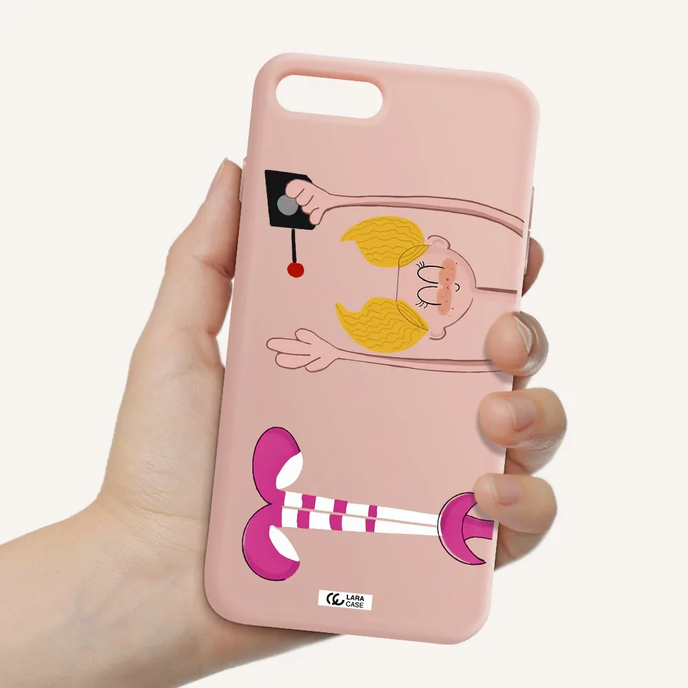 Dee Dee Apple iPhone 7 plus Silicone pastel pink Case