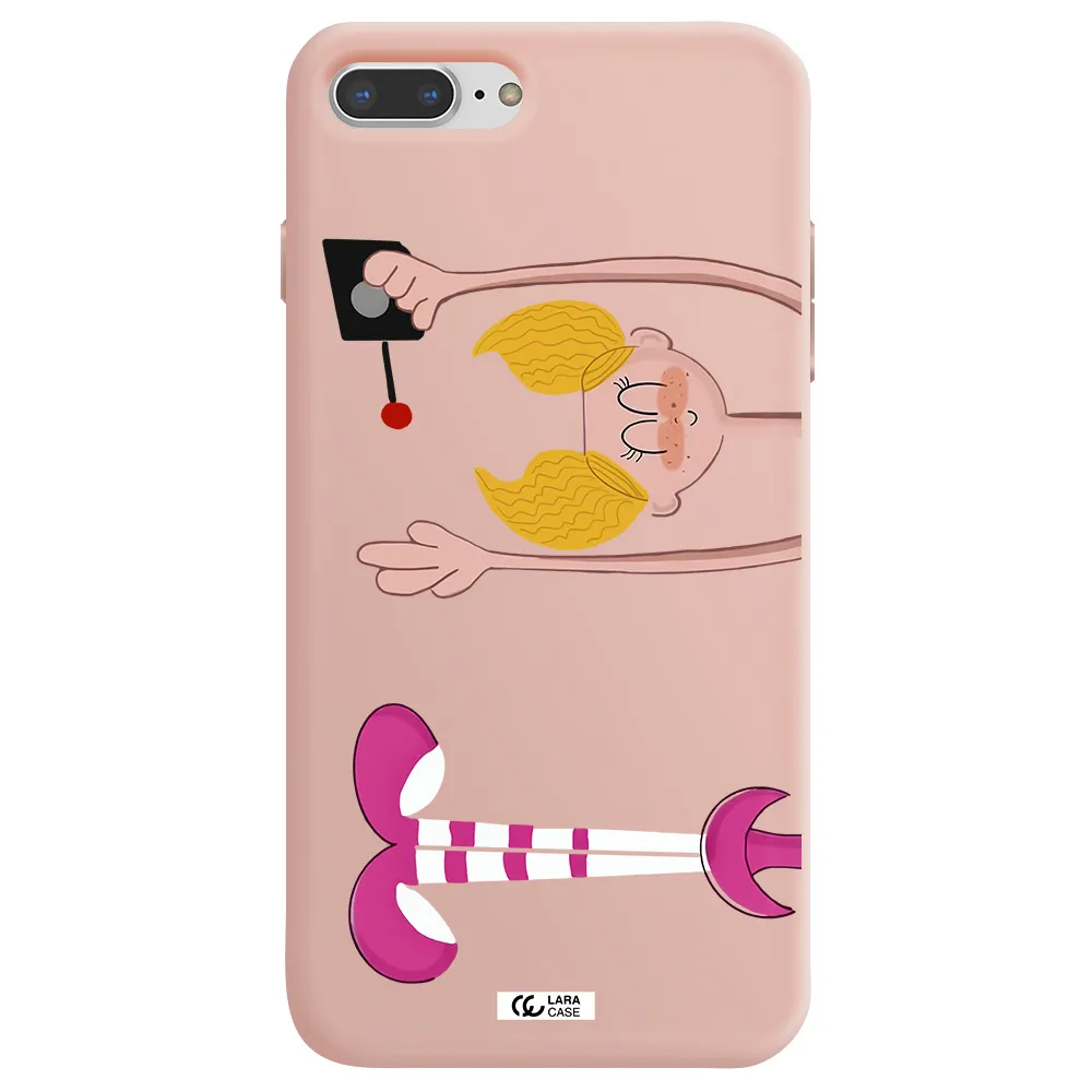 Dee Dee Apple iPhone 8 plus Silicone pastel pink Case