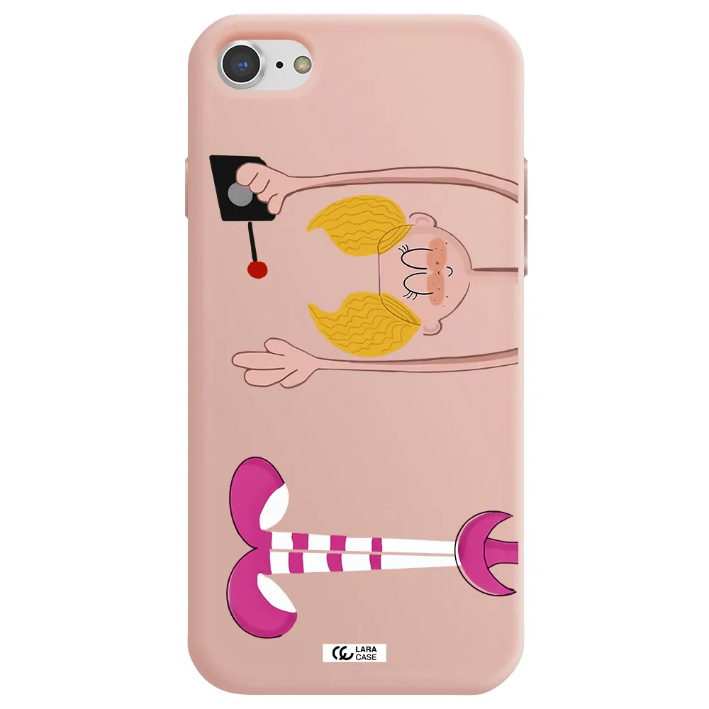 Dee Dee Apple iPhone 8 Silicone pastel pink Case