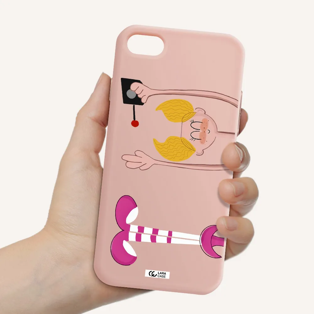 Dee Dee Apple iPhone 8 Silicone pastel pink Case