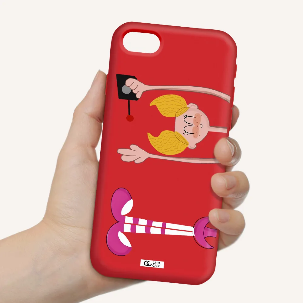 Dee Dee Apple iPhone se 2020 Silicone Imperial Red Case