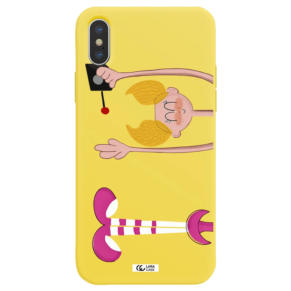 Dee Dee Apple iPhone X Silicone canary yellow Case