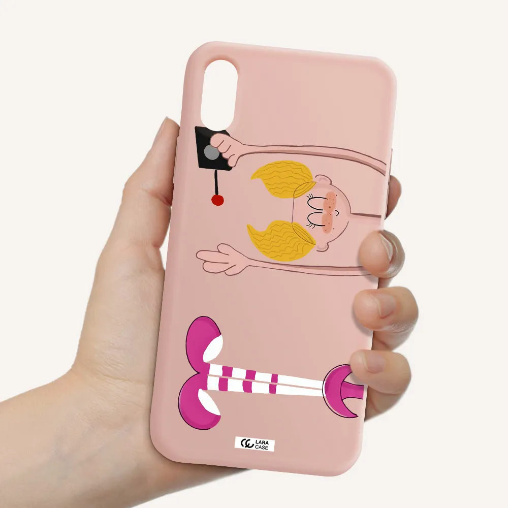 Dee Dee Apple iPhone X Silicone pastel pink Case