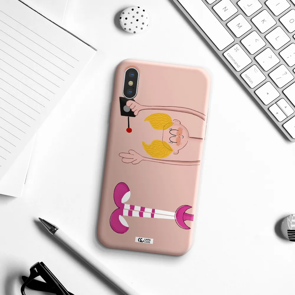 Dee Dee Apple iPhone XS Silicone pastel pink Case