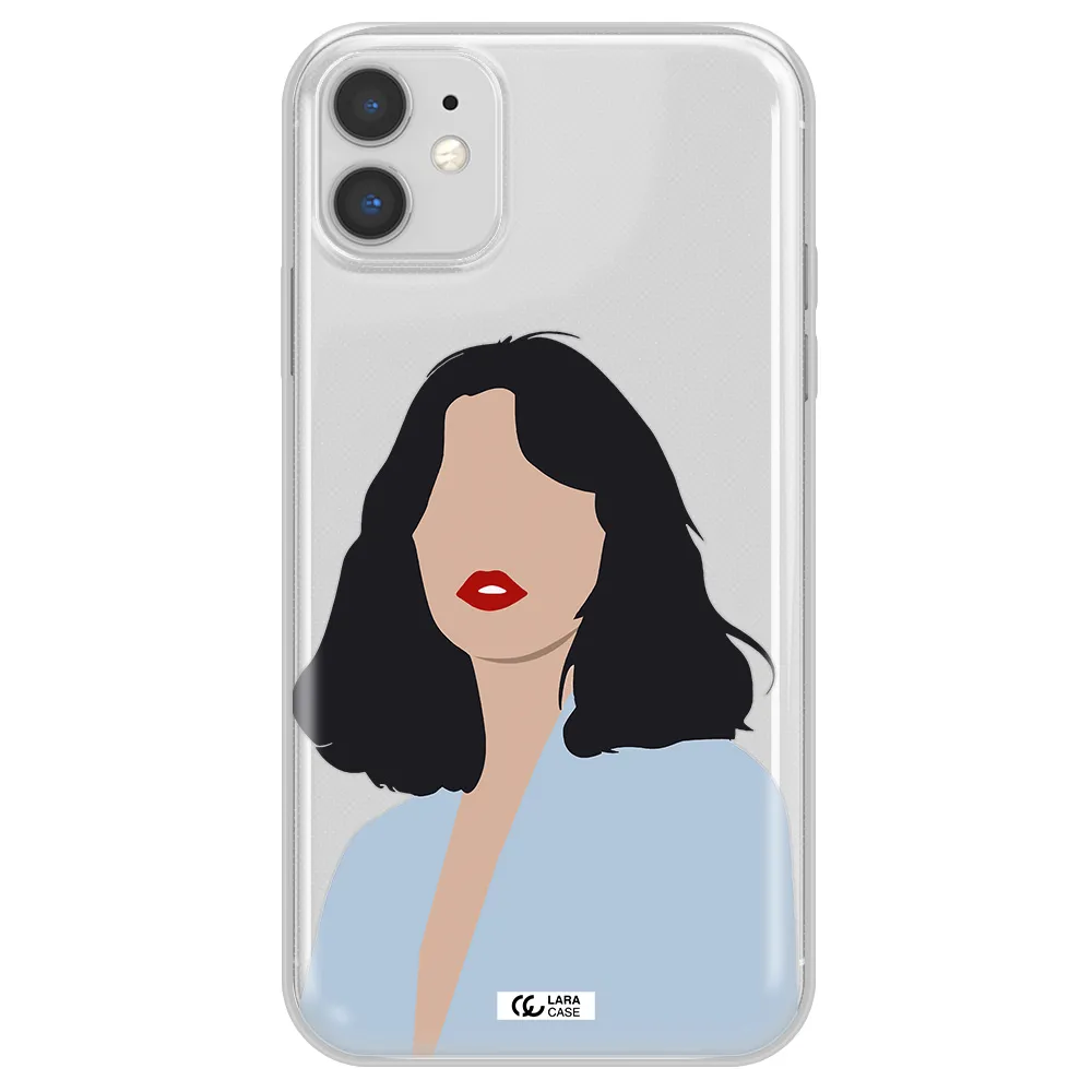 Minimalist Girl Portrait Apple iPhone 11 Clear TPU Case