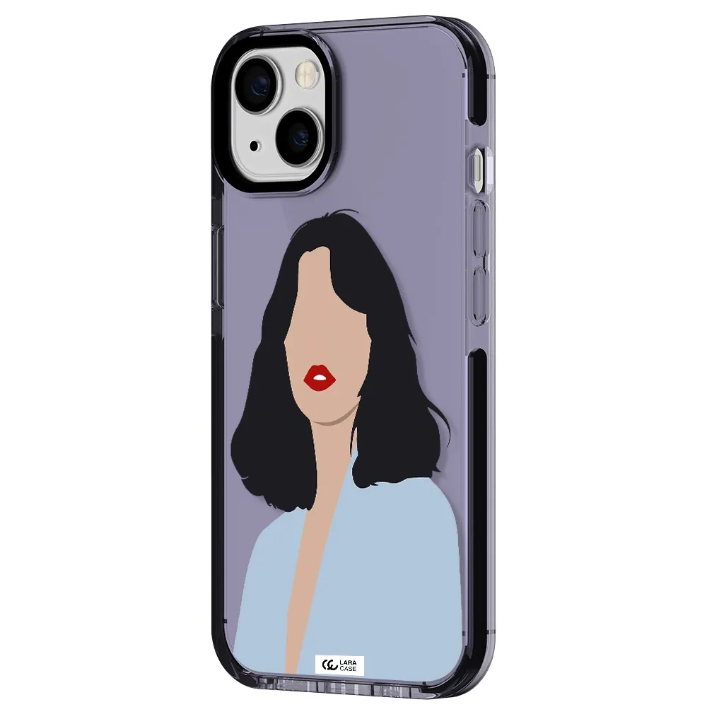 Minimalist Girl Portrait Apple iPhone 13 impact Lilac Case