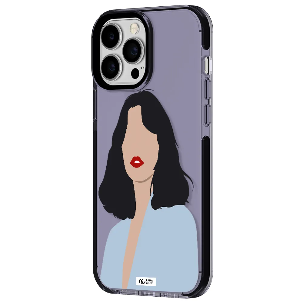 Minimalist Girl Portrait Apple iPhone 13 Pro Max impact Lilac Case
