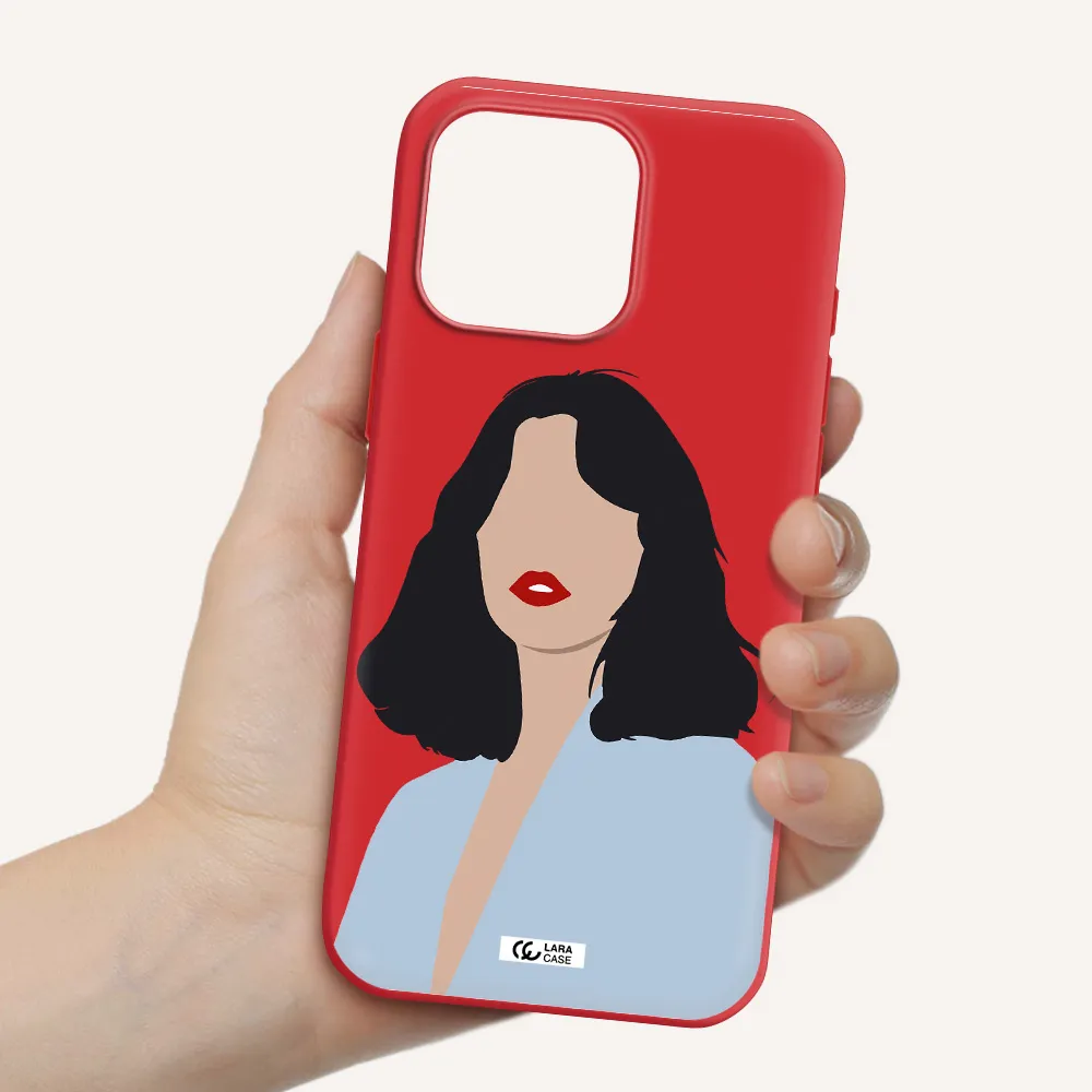 Minimalist Girl Portrait Apple Iphone 16 Pro Max Silicone Stone Case