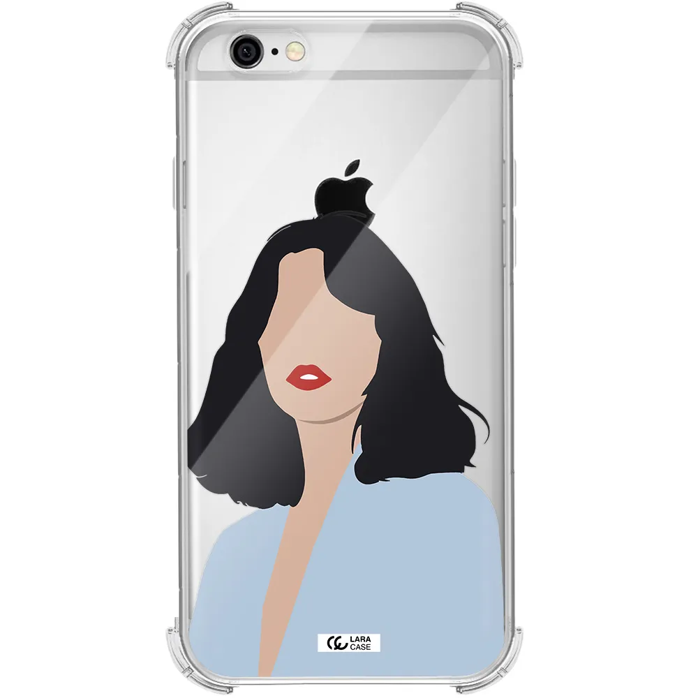 Minimalist Girl Portrait Apple iPhone 6 Clear PC Case