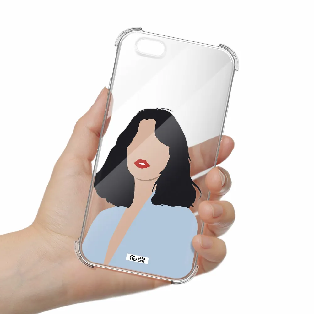 Minimalist Girl Portrait Apple iPhone 6 Clear PC Case