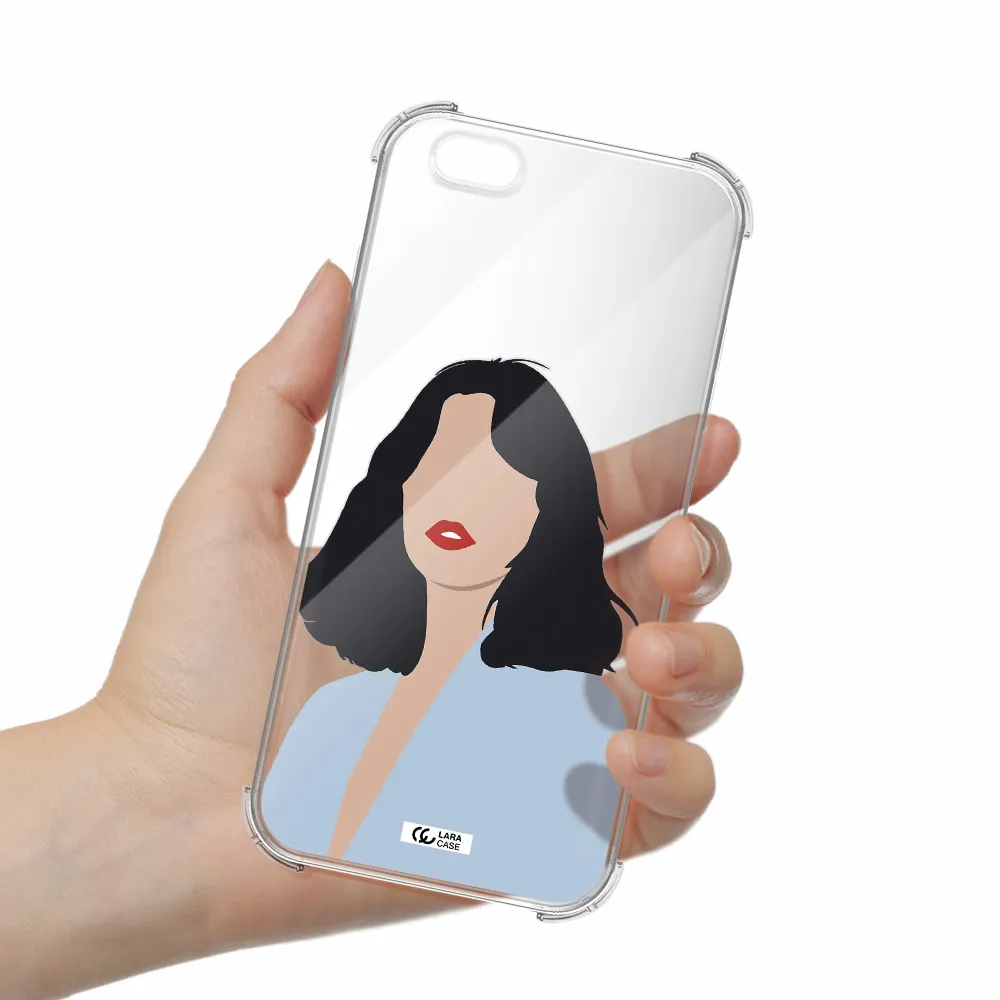 Minimalist Girl Portrait Apple iPhone 6 s plus Clear PC Case