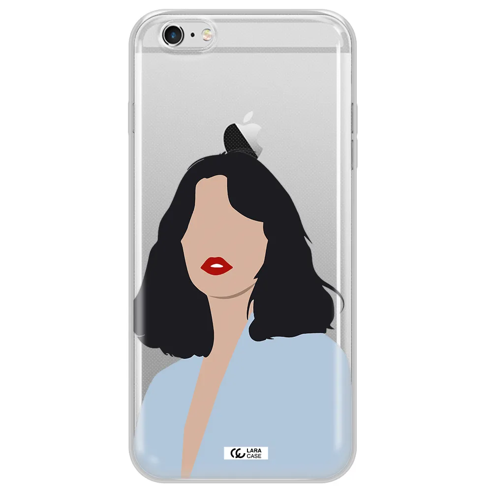 Minimalist Girl Portrait Apple iPhone 6 s plus Clear TPU Case