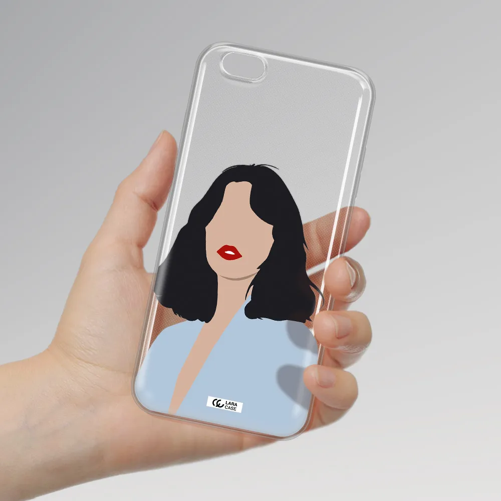 Minimalist Girl Portrait Apple iPhone 6 s plus Clear TPU Case