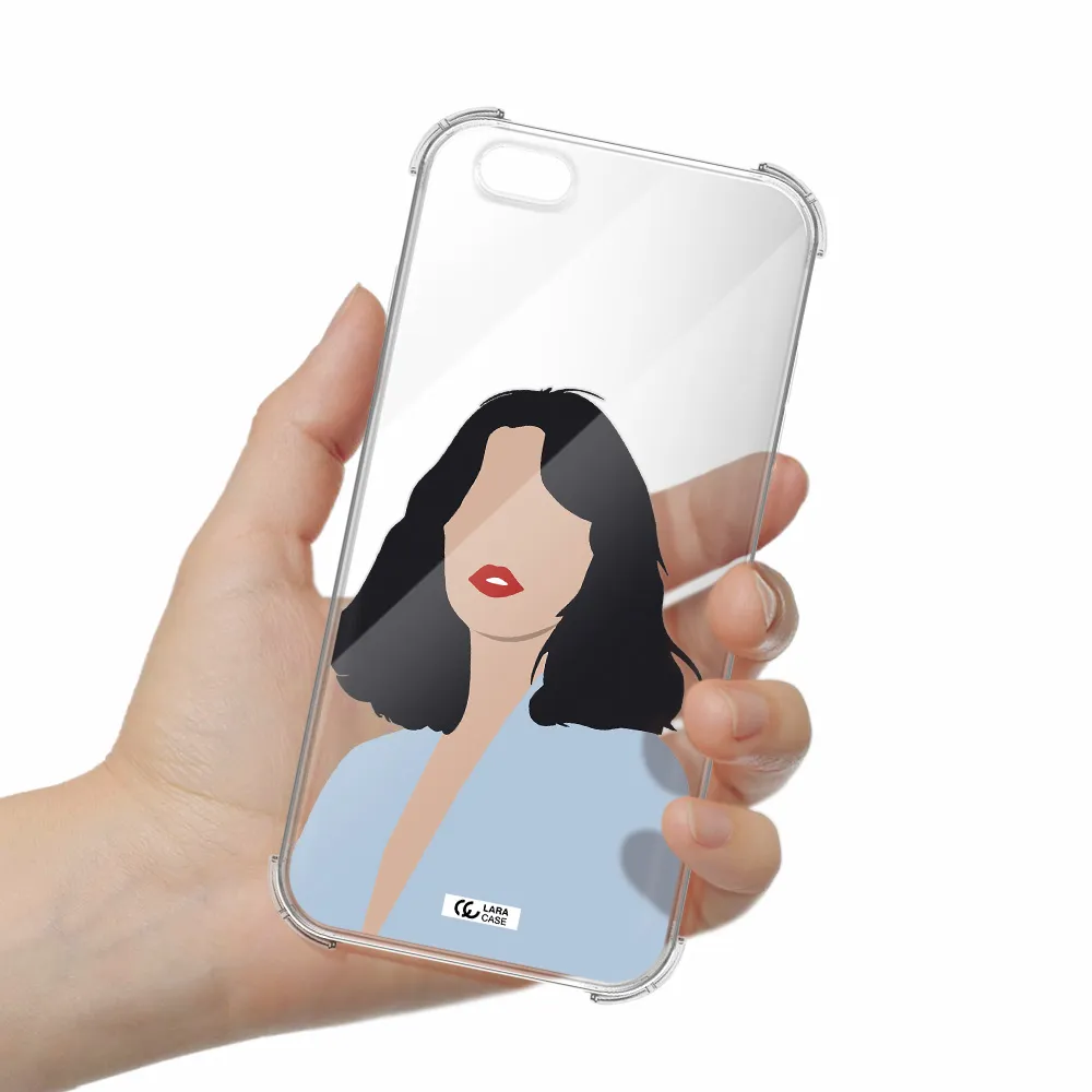 Minimalist Girl Portrait Apple iPhone 6S Clear PC Case