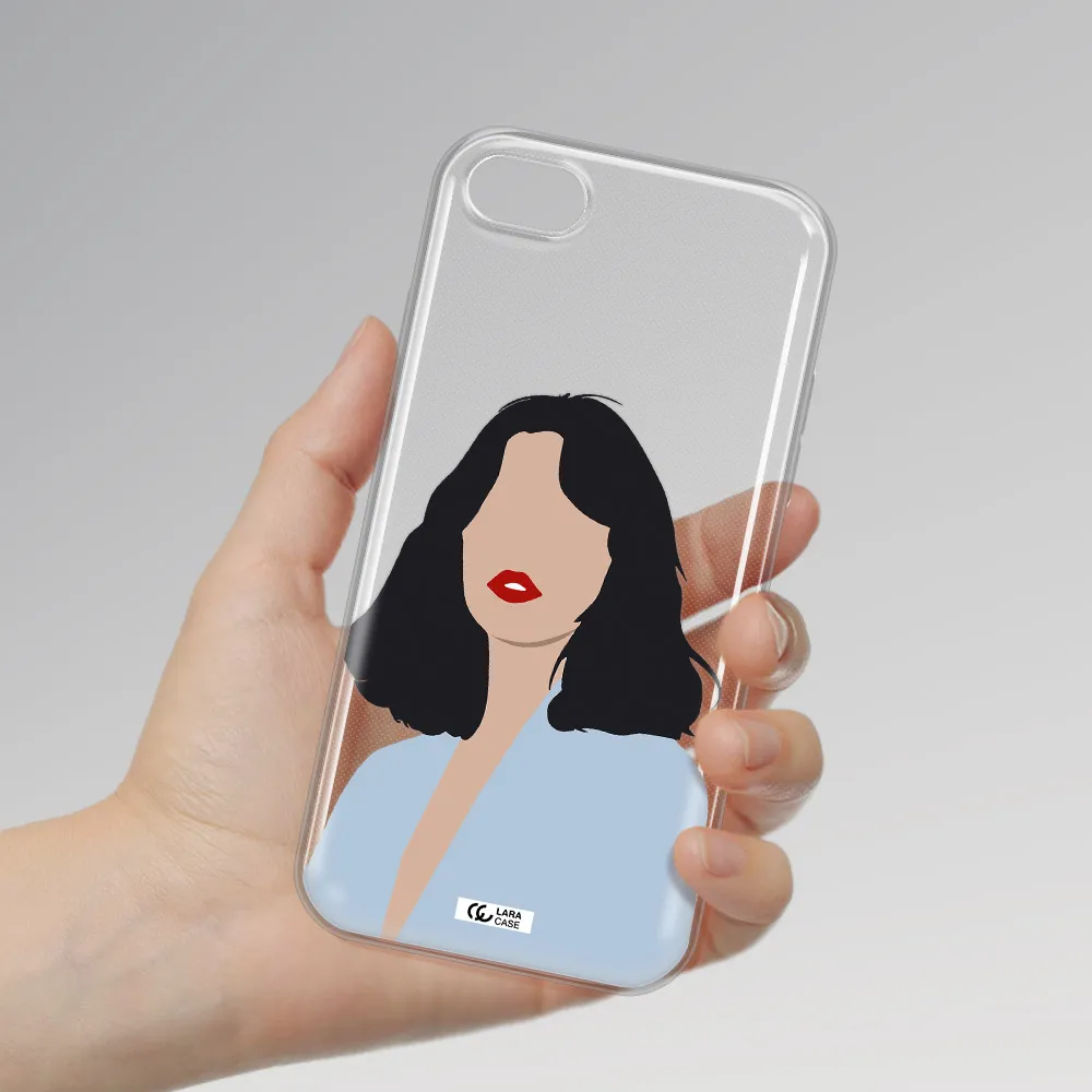 Minimalist Girl Portrait Apple iPhone 8 Clear TPU Case