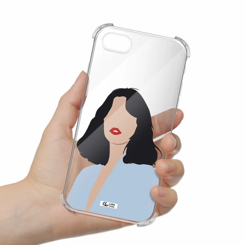 Minimalist Girl Portrait Apple iPhone se 2020 Clear PC Case