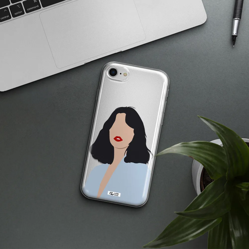 Minimalist Girl Portrait Apple Iphone Se 2020 Clear Tpu Case