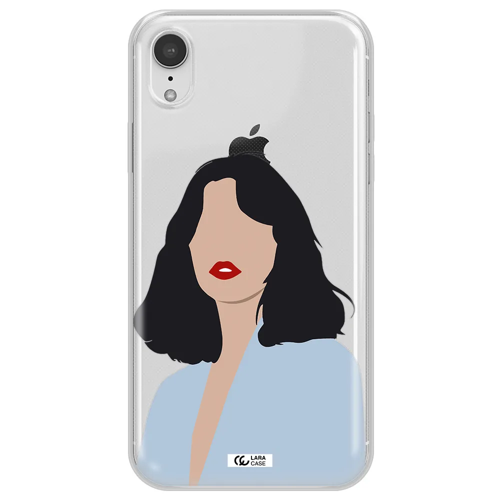 Minimalist Girl Portrait Apple iPhone XR Clear TPU Case