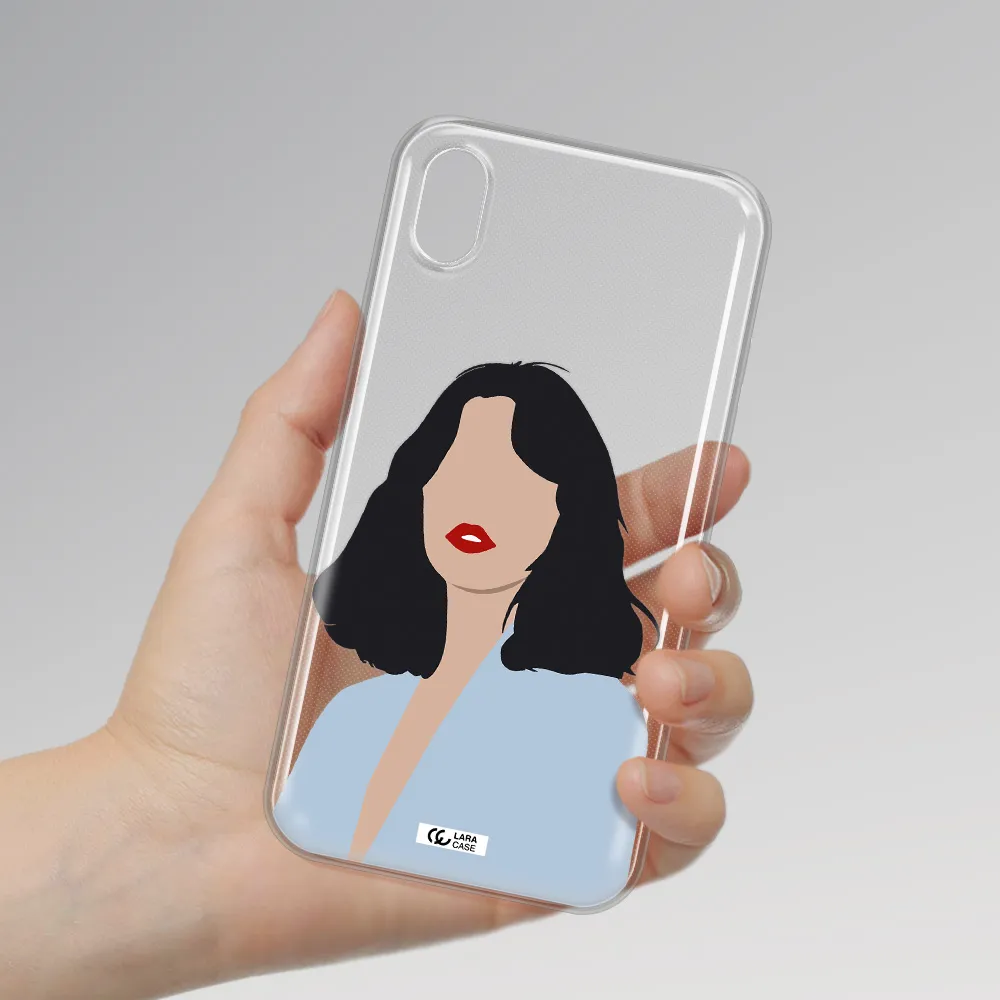 Minimalist Girl Portrait Apple iPhone XR Clear TPU Case