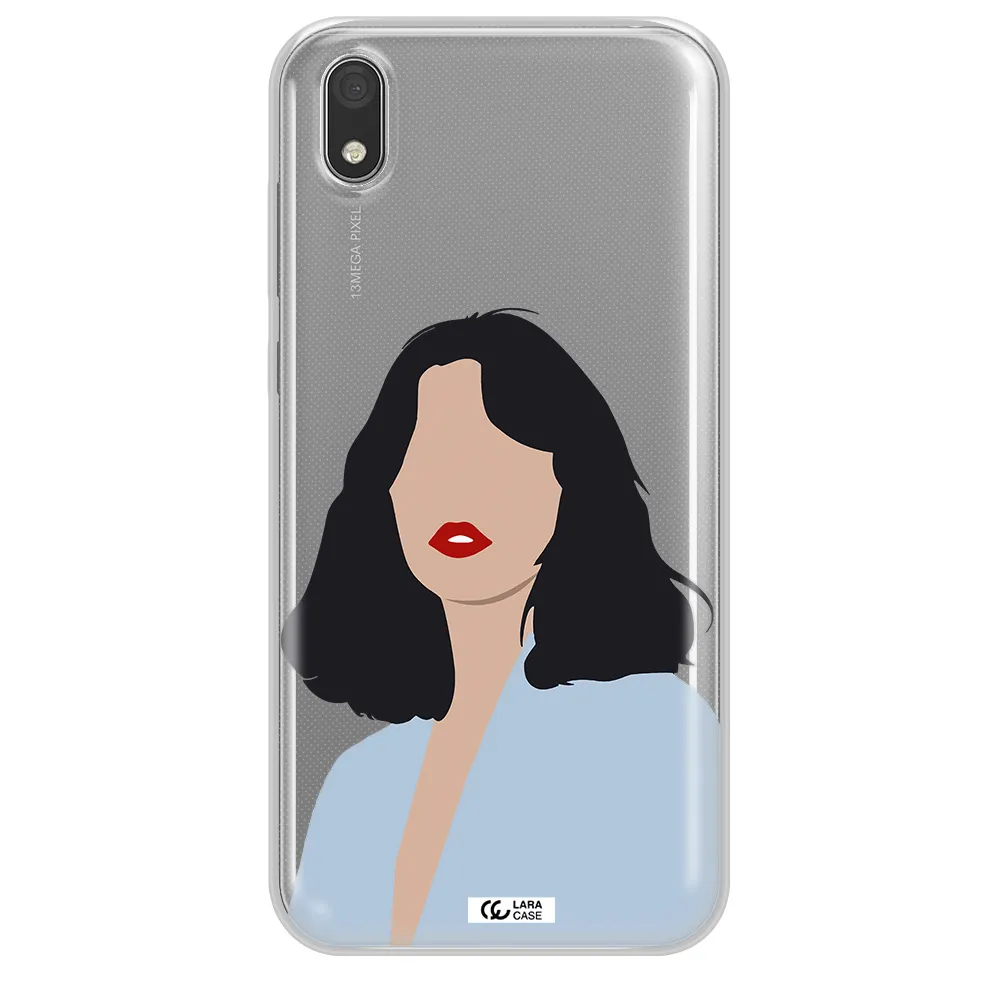 Minimalist Girl Portrait Huawei Honor 8S Clear TPU Case
