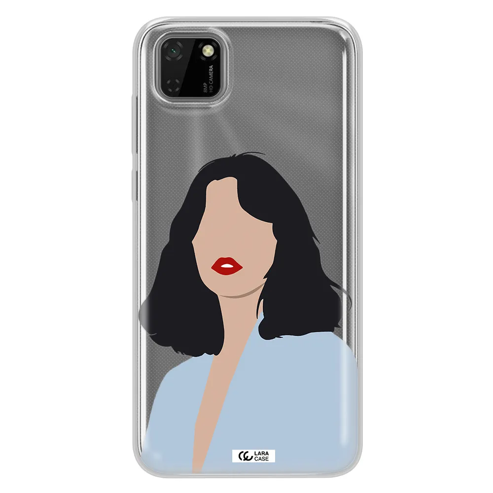 Minimalist Girl Portrait Huawei Honor 9S Clear TPU Case